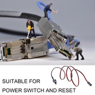 Universal Power Line Motherboard Reset On/Off Button Replacement Switch Cable for Desktop PC