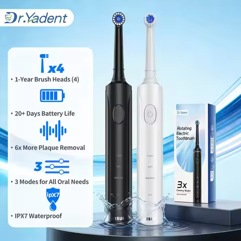 DrYadent Rotating Toothbrush YD2233 2mins Smart Timer with 3 Intelligence Modes Long-Lasting Usage w