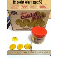 EHUNT - CHOCOLATE COIN LBF 50 PCS JAR CHOCOLATE COIN SNACKCemilan