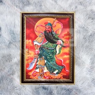 Quan Cong wall painting frame 36x48cm glossy canvas print + composite frame