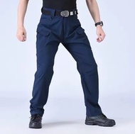 Men Cargo Pants Elastic Outdoor Tactical Pants Men IX7กางเกงยุทธวิธีผู้ชาย หลายกระเป๋า กันน้ำ ดูดซับ