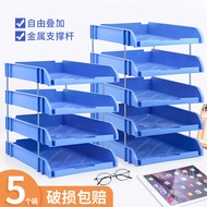Huajie Plastic Hollow Multi-Layer File Tray Moisture-Proof File Storage Strong Durable File Box Desk