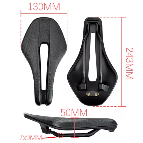 BALUGOE Mountain bike saddle lightweight road bicycle saddle Carbon fiber guide rail TT cyclery sadd