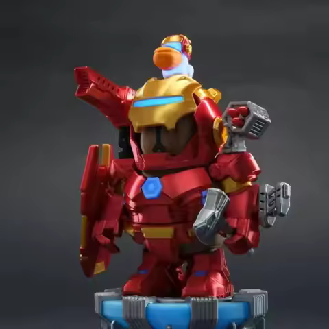 Cartoon Iron Capybara Hero Magnetic Mecha Armor Action Figures Spider Man Capybara Anime Creative To