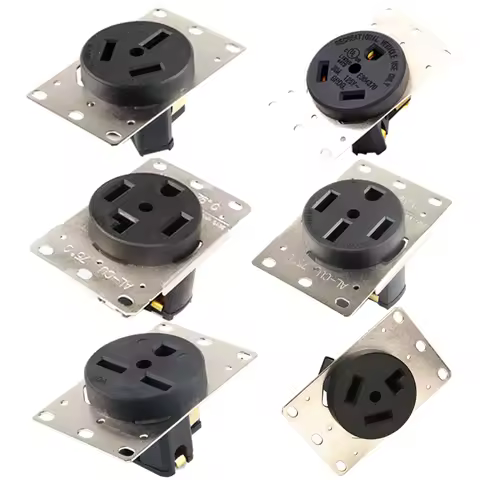 1pcs American EV RV Power Charge Connector UL 5-50 6-30 6-50 10-50 10-30 14-30 14-50P 14-50R Wire In
