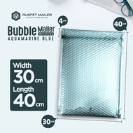 amplop bubble mailer bubble packing olshop blue aquamarine 30x40 - aquamarine blue 10cm x 17cm