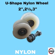 (NYLON)Gate roller pipe bearing roller sliding gate wheel roda pintu besar roda pintu tolak roda paip