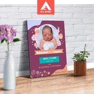 BABY BIODATA - PRINT PHOTO FRAME biodata newborn baby 12r