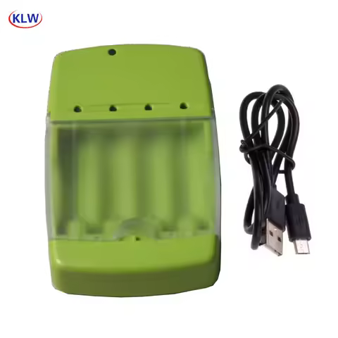 KLW 4 Way USB Smart Battery Charger for AA AAA AAAA Nicd Nimh 10440 14500 Lifepo4 Batteries with LED