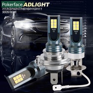 POKERFACE 12V 6000K Car LED Headlight Fog Light Bulbs H4 H7 H11 H8 H9 H1 H3 LED 9005 9006 Hb3 Hb4 Au