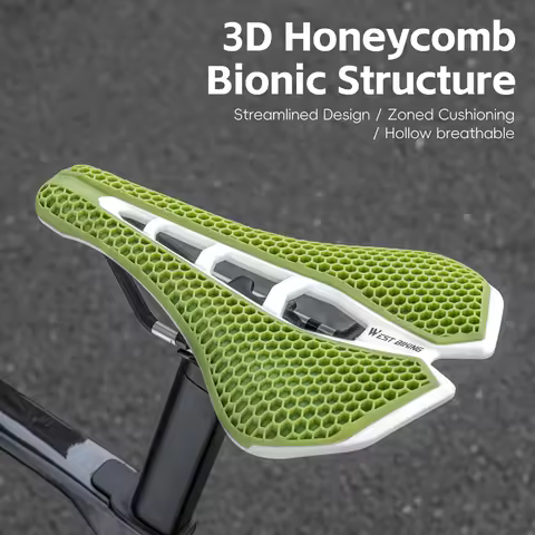Bicycle Saddle TPE 3D Honeycomb Breathable Bike Saddle Professional Racing Road Bike Seat MTB Cyclin