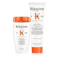 Kerastase Nutritive Bain Satin Shampoo & Lait Vital Conditioner Set for Fine to Medium Dry Hair - Ge
