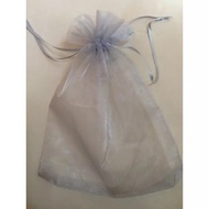 20x15 cm. 30-pc Organza Bag Portrait (Grey)