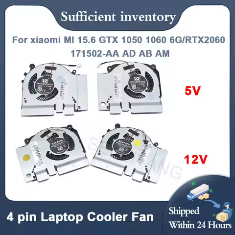 Laptop CPU Cooling Fan For Xiaomi Mi Gaming Notebook 5V 12V 171502-AA AD AB AK AM GTX1050 1060 RTX20