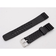 20mm seiko Black Silicone Rubber Straight  End Wrist watch Band Strap Belt Silver Polished For Casio Omega