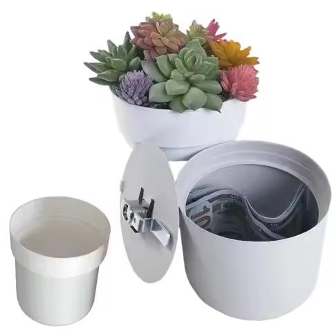 Flower Pot Diversion Safe Money Stash Secret Spare Key Hider Compartment Flower Pot Key Hider Storag