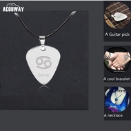 Acouway fashion necklace pendant bracelet for man women birthday gifts stainless steel material Guit