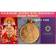 Panchamukhi Hanuman Pendant with Sudharshana Chakra Pendant
