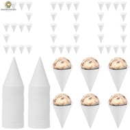 200 Pcs 4.5 oz Single Use Paper Cone Cup Stackable Cone Cup Easy to Clean Paper Conical Water Mug fo