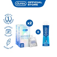 Durex Thin Bundle | Invisible Extra Sensitive Condoms (Skin Feel Condoms) + Durex Play Classic Lube