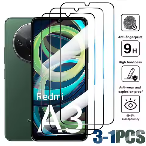 3-1PCS Full Cover Glass For Redmi A3 Tempered Glass For Xiaomi Redmi A3X Screen Protector Protective