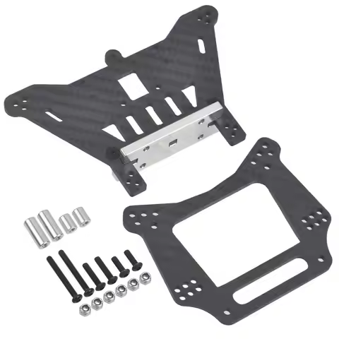 Carbon Front & Rear Shock Tower Mounts for Traxxas Slash 2WD Rustler VXL Bandit