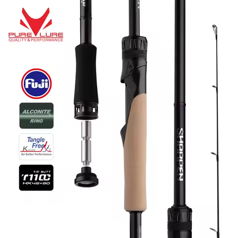 PURELURE NEW SHARPEN Pro 3.5-38g 5ft 6ft Spinning and Casting F XF Action Rods FUJI Ring Zande Bass 