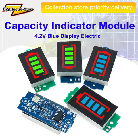 1S2S3S 4S Single 3.7V Lithium Battery Capacity Indicator Module 4.2V Blue Display Electric Vehicle B