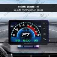 XS LCD Gauge OBD2+GPS Head Up Display Turbo Boost Oil Pressure Oil Temperature G Value Gyroscope Met