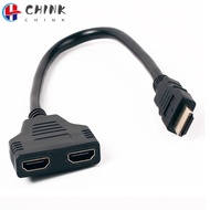CHINK HDMI Splitter Adapter, 1 Input 2 Output 1080 Video Cable, Universal Adapter Wire Office Monitor Pc Laptop