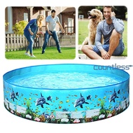 Blow Up Family Pool Multifunction Foldable Swim Ball Pool Spray Pool for Kids [countless.my]