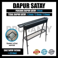 RRGhaniy BBQ Grill Outdoor Pembakar Satay Dapur Satay Charcoal Big Size With Stand With 90cm Length 