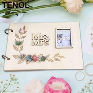[TENOL] Wedding Guest Book Guest Book Wedding Reception Rustic Party Sign Guest Book for Events Sign