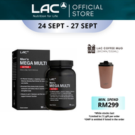[Expiry Jul 2027] LAC Men’s Mega Multi Active (90 Caplets) Daily Multivitamin and Nutrition Formula