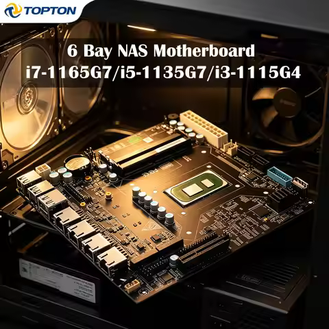 6-Bay Mini ITX Firewall Motherboard 11th Gen Intel i7 1165G7 i5 1135G7 i3 1115G4 2×M.2 NVMe DDR4 Ser