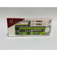 Early Rare 1:110 Brand New Sealed Tiny Lush Green Diecast Double Decker Bus Model Service Route 963