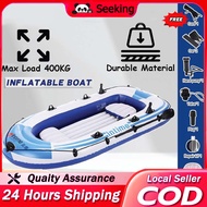 【Seeking】Intime Kayaking - 4 Person PVC Rubber Inflatable Boat Thickened Portable Kayak Fishing Boat