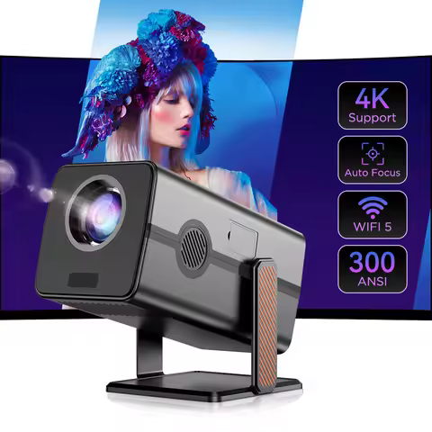 4K Mini Projector Android 13 Native 1080P Dual Wifi6 BT5.2 1920*1080P 220ANSI Cinema Portable Projet