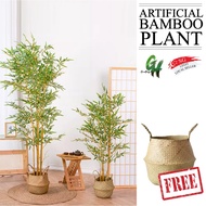 [Bamboo Plant] Artificial Plant Fake Bamboo Trees Indoor Home Decor Faux Green Plants Patio Garden A