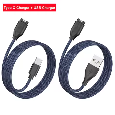Nylon USB Type C Charging Cable Charger For Garmin 7 7S 7X 6 6S 6X 5 5X 5S Vivoactive 3 4 Forerunner