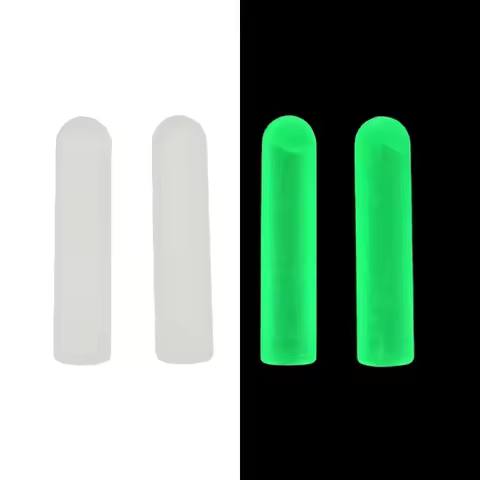 Coolstring Glow in The Dark Tips 22*5mm Luminous Shoelace Aglets Matte Feeling White Plastic Shoelac