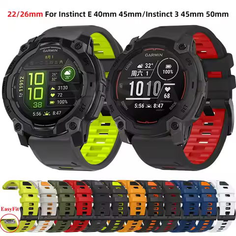 QuickFit Silicone Watch Strap For Garmin Instinct 2X Solar 3 45 50mm Watchband 26mm 22mm For Garmin 