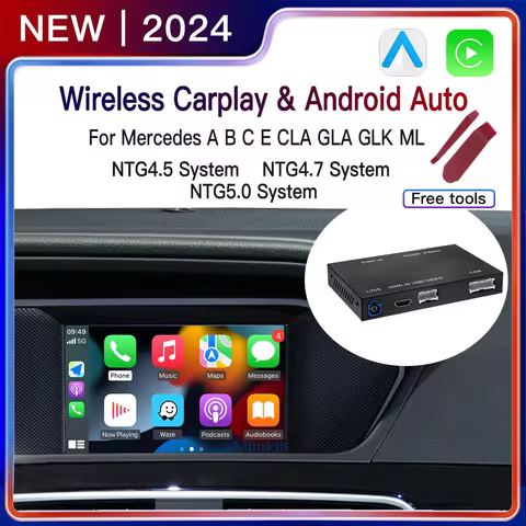 Wireless CarPlay Android Auto Fits For Mercedes Benz A B C E S CLA CLS GLA GLK SLK ML NTG4.5 NTG4.7 