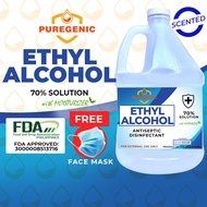 70% Ethyl Alcohol 1 Gallon Moisturizer Antiseptic Disinfectant Puregenic Keychain Spray Biogenic