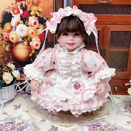 Original 50-55cm Doll Clothes Rebirth Doll Clothes Long Sleeve Cute Princess Dress Dress Suit