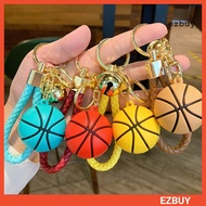 [ezbuy] Keychain Pendant with Wrist Strap And Mini Basketball Polished Stainless Key Holder Schoolba
