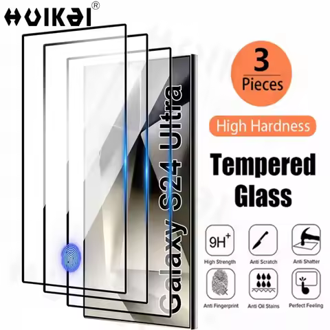3 Pack Screen Protector for Samsung Galaxy S25 Ultra S24 Ultra S24 FE S23 S21 A16 A55 HD Full Screen