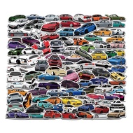 100pcs JDM Racing car Stickers - Waterproof Cars Vinyl vsco Stickers for Kids, Laptop,Hydroflask, Wa