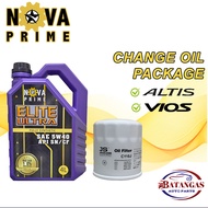 NOVA PRIME FULLY SYNTHETIC 5W-40 Change Oil Package 4Liters + Oil Filter Toyota Altis / Vios
