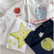 387 HYK SHOP🇲🇾 100%cotton t-shirt women Tshirt murah white cotton tee women short sleeve shirt